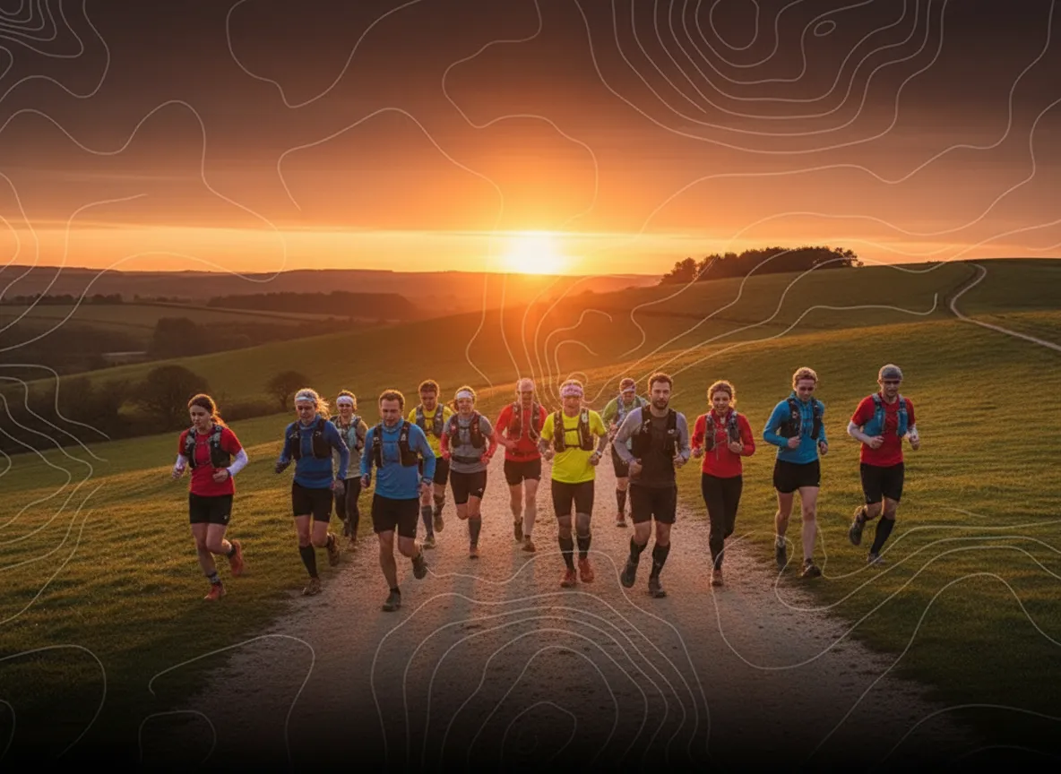 FLOCK-Sunset South Downs 12-15 runners